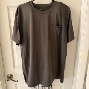 Genuine Dickies Mens L Performance Pocket T-Shirt Gray Short Sleeve Work Tee EUC